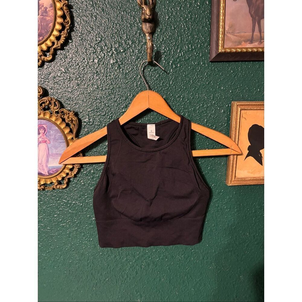 Lululemon High Neck Black Bra Size 4